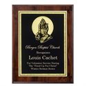 Picture of Praying Hands Cherry Finish Plaque