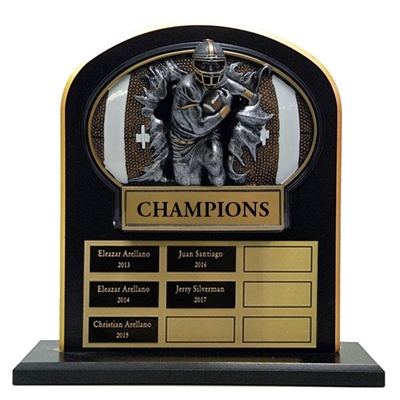 Upright Perpetual Plaque - Football